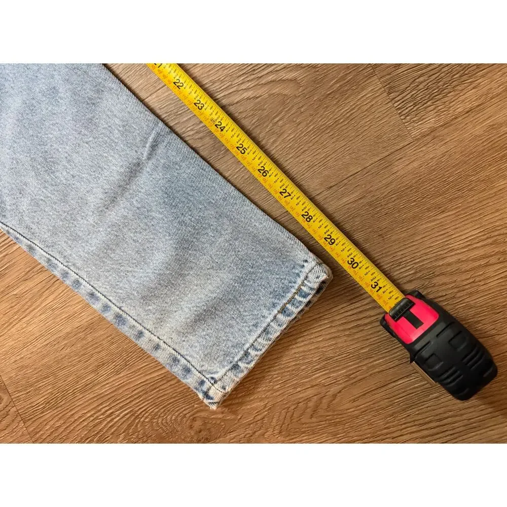 Vintage Levi's 551 Light Wash Denim Jeans Made In USA Size 30x30 Red Tab